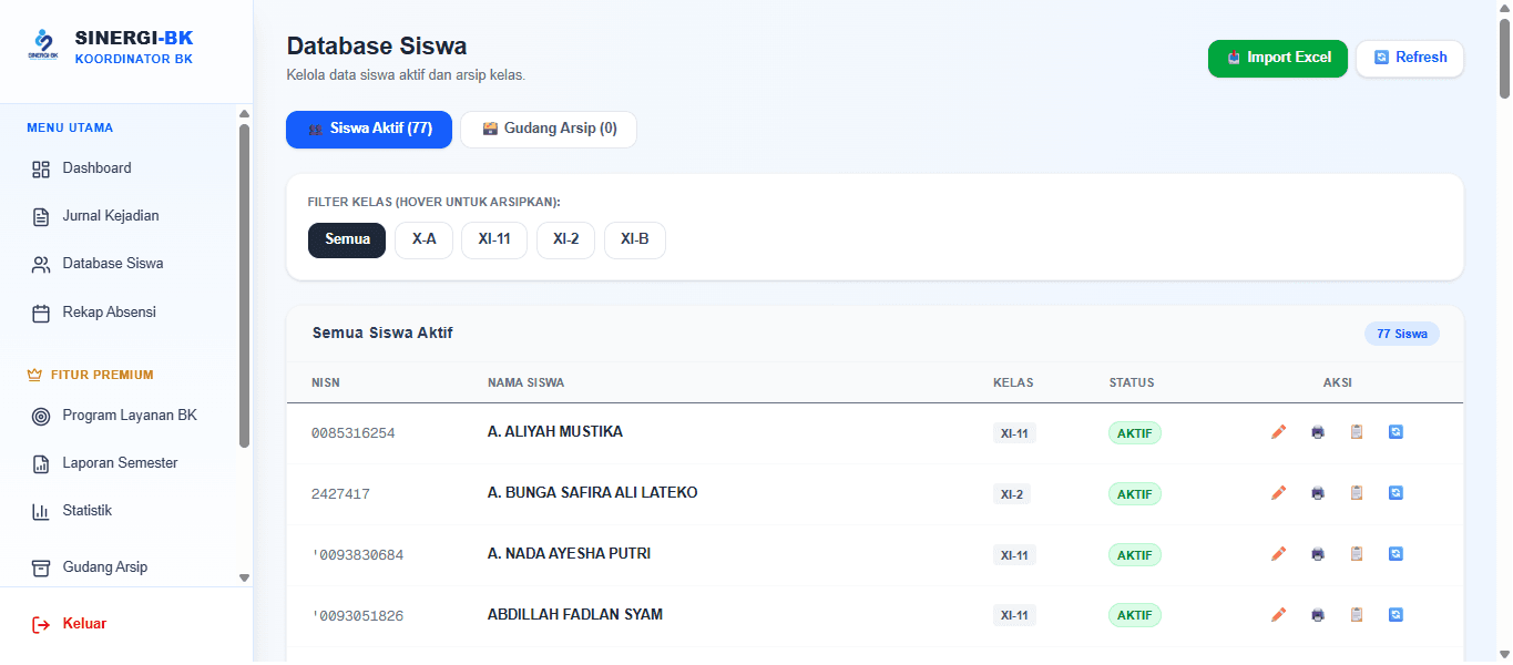 Kelola Database Siswa